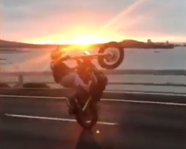 Mini-moto riding five-year-old falls foul of law